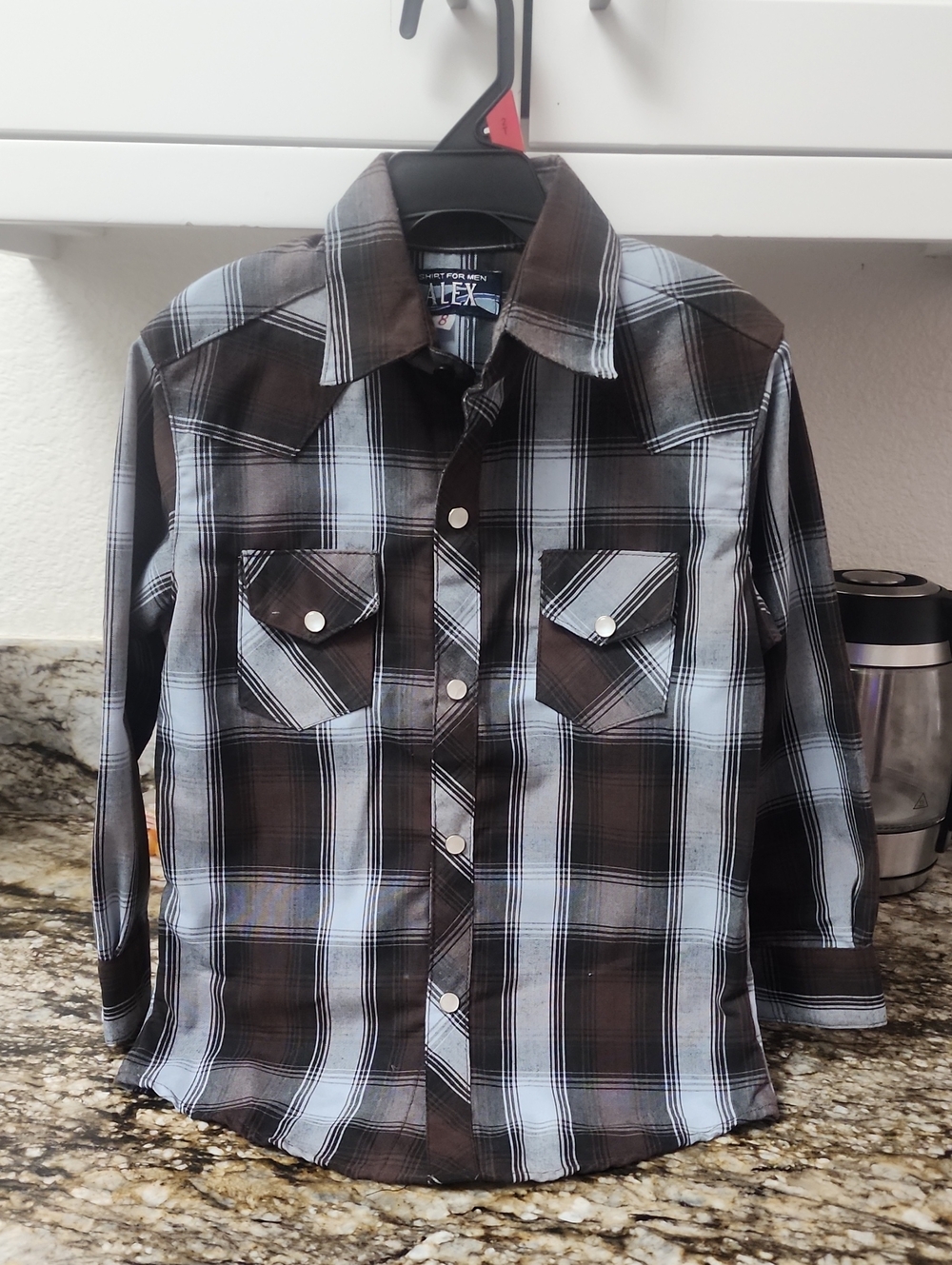 SHIRT FOR MEN, ALEX, WESTERN SHIRT SIZE 8 YOUTH